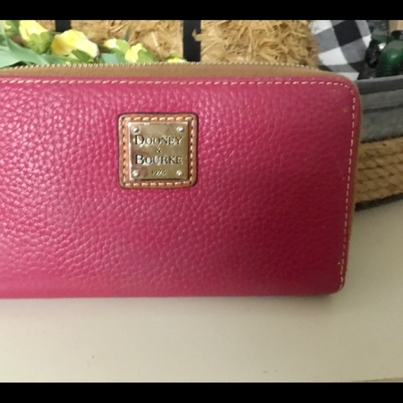Dooney & Bourke Bags Dooney And Bourke Zip Around Wallet Fushcia